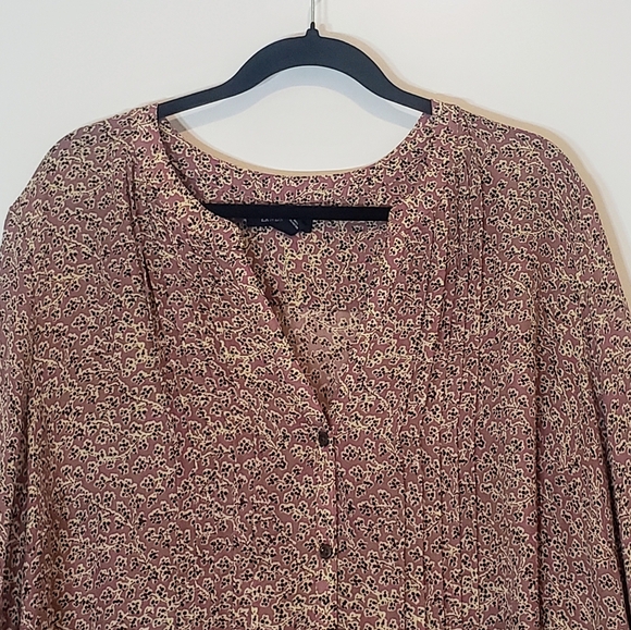 Lands End' Button Up T Mini Dress Floral 3/4 Sleeve L Size 3X 24W-26W - Picture 2 of 14